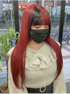 セレーネヘアー(Selene hair) red × black
