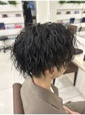 波巻きスパイラルパーマシャドウパーマツイストスパイラルパーマ