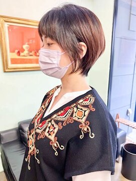ページボーイ美容室 [お客様スタイル]バッサリカットで似合わせショート
