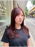 【梅田】ブリーチなし髪質改善ボルドーカラー