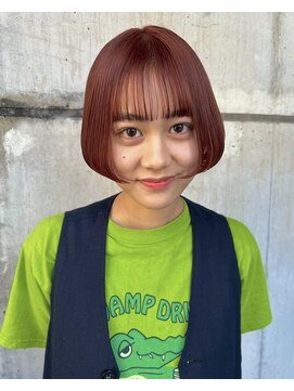 ニコフクオカヘアーメイク(NIKO Fukuoka Hair Make) ショートボブ/レッドブラウン/ワインレッド