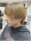 メンズマッシュセンターパートツーブロックニュアンスパーマ眉毛