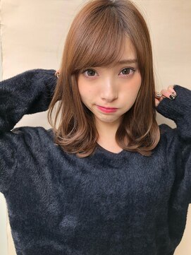 レイリー 原宿 表参道(Rayreee) ミディアムレイヤー美髪ケアカラーエアリーロングピンクブラウン