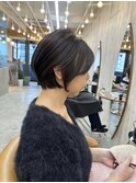☆襟足にくびれを作って首が長く小顔効果大人ショートボブ　横浜