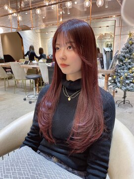ロンド エスポワール 錦糸町(Lond espoir) セミディダークアッシュシアーカラー姫カット【韓国ヘア鈴木颯】
