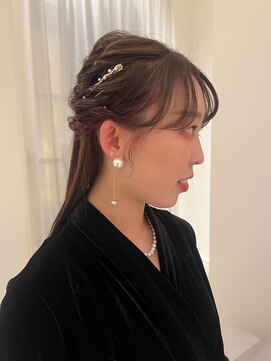 ロウブ(roubu.) レイヤーカットミニボブウルフカット黒髪ネビージュ小顔ワンレン