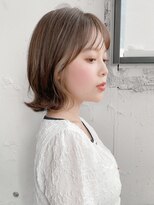 アグノス 青山(Agnos)&nbsp;小顔 似合わせカット メルティーカラー ウェーブミディアム