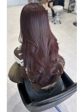 ルクス(Luxs) ブリーチなしダブルカラー×ワインレッド