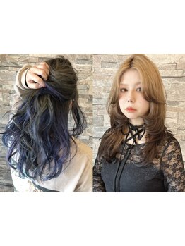 個性派カラーから、透明感カラーまで幅広くお任せ下さい♪あなたの”なりたい”に全力でご対応いたします◎