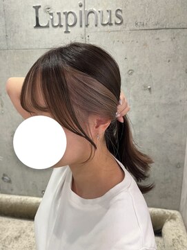 ロンドルピナス 小倉(Lond Lupinus) ミディアムヘア暗めカラー/デザインカラー/フェイスフレーミング