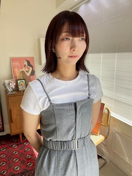 ヘアーアイスカルテット(HAIR ICI QUARTET) 大人可愛い◎ピンクブラウンミディアム×顔周りレイヤー