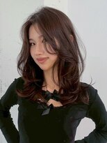 アルバム 新宿(ALBUM SHINJUKU)&nbsp;暗めカラーロング顔周りレイヤーおくれ毛_ba566831