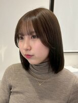 ベレーザ 渋谷(BELEZA)&nbsp;17970黒髪顔周りカットレイヤーハッシュボブダークブラウン