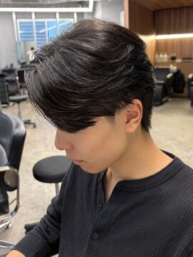 エルマーク 京都駅前(L-MARK) ニュアンスパーマ/センターパート/マッシュ/カルマパーマ/メンズ