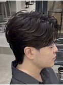 フェザーパーマニュアンスパーマ毛流れセンターパート