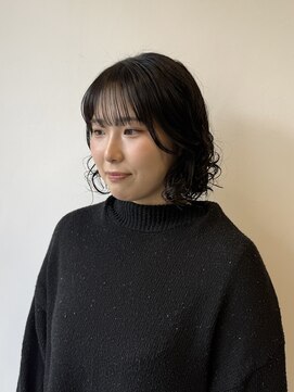 ハロウ ゆるふわボブパーマ