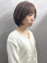 フレームプラス なんば駅前店(FRAME+)&nbsp;丸みショートボブ　ベージュ