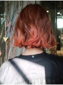 Salmon pink bob