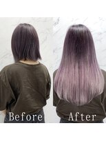 あるじゃんすー 京都店&nbsp;ラベンダーピンク#シールエクステ#グラデーションカラー#京都