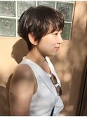 マニッシュ_クールショート ピンクグレージュ ボブルフ