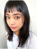 黒髪ライン似合わせカット