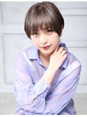 大人可愛い２０代３０代４０代小顔 グレージュ クールショートB9