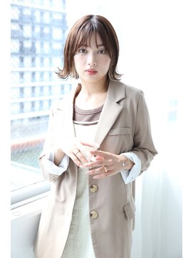 フルショウ 小牧(FURUSHO) エギョモリくるりんぱガーリーセンター分けボブヘイリーボブ