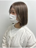 前髪/マチルダボブ/ピンクベージュ/インナーグレージュ/津田沼駅