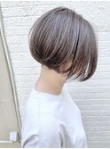 【morio成増 セリザワ】ミニボブ 前髪なし ハイライト 刈り上げ