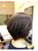 ショートふんわりボブ40代50代