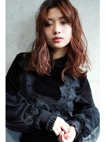 オーバーヘアー 所沢店(over hair)&nbsp;【over hair】 無造作ウェーブセミディスタイル