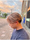 men'sバレイヤージュポイントカラーミルクティーベージュ札幌
