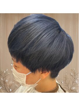 リノショアーズ 元町店(RINOSHORES) 20代30代40代小顔ショートアッシュネイビーブルーブラック