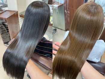 フォルテ 榛原パームス店の写真/クセを伸ばしながら、柔らかな手触りと自然なストレートになれる髪質改善縮毛矯正☆最高のツヤ髪になれます