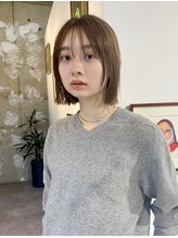ちょきちょき 浜川店 ラインボブ/ベージュカラー