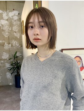 ちょきちょき 浜川店 ラインボブ/ベージュカラー