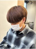マッシュナチュラルカラーマッシュメンズヘアカラーツーブロック