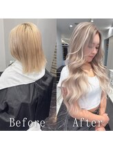 ARビューティー ギンザ(AR Beauty Ginza)&nbsp;ミルクティーベージュ×ホワイト#シールエクステ#韓国#銀座