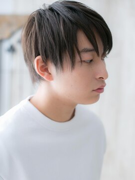 グルーミングサロン バーバー キャッスル 北浦和西口(Grooming salon Barber Castle) 20代30代メンズカット斜めバングアースカラーショートV北浦和