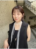◎ミニボブ縮毛矯正髪質改善ストレート顔まわりレイヤーカット