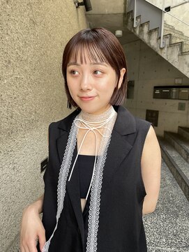 メゾンアクア 表参道(Maison ACQUA) ◎ミニボブ縮毛矯正髪質改善ストレート顔まわりレイヤーカット