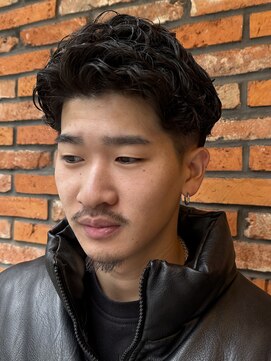 ピンパーマ×アップバング