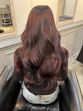 ラム(L'am) ロング/ダークブラウン/巻き髪/高松