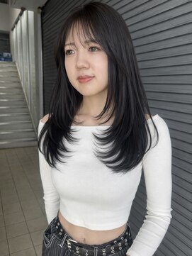 ロックス バイ マグ 松本(rocks BY MAG) アッシュグレージュ◎透明感カラー暗めロングレイヤー