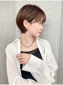 ハンサムショート/丸みショートボブ/20代30代40代50代/顔周り