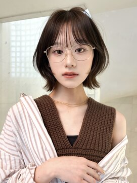 サイン 渋谷(SIGN) 韓国ヘアハッシュカットレイヤーカットブリーチ無し韓国ボブ渋谷