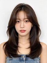 エイチ ウルフカット 大阪梅田(811)&nbsp;グレージュカチモリヘアレイヤーボブ50代ボーイッシュ