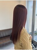 55. 艶髪ロングストレート/レッドブラウン/デザインカラー