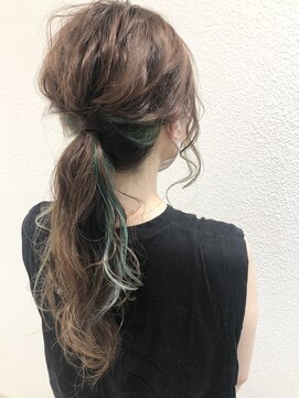 ブルー(BLUE) 《Blue阿部★》#カジュアルアレンジ#ローポニー