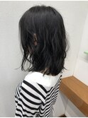 黒髪　ゆるふわパーマ